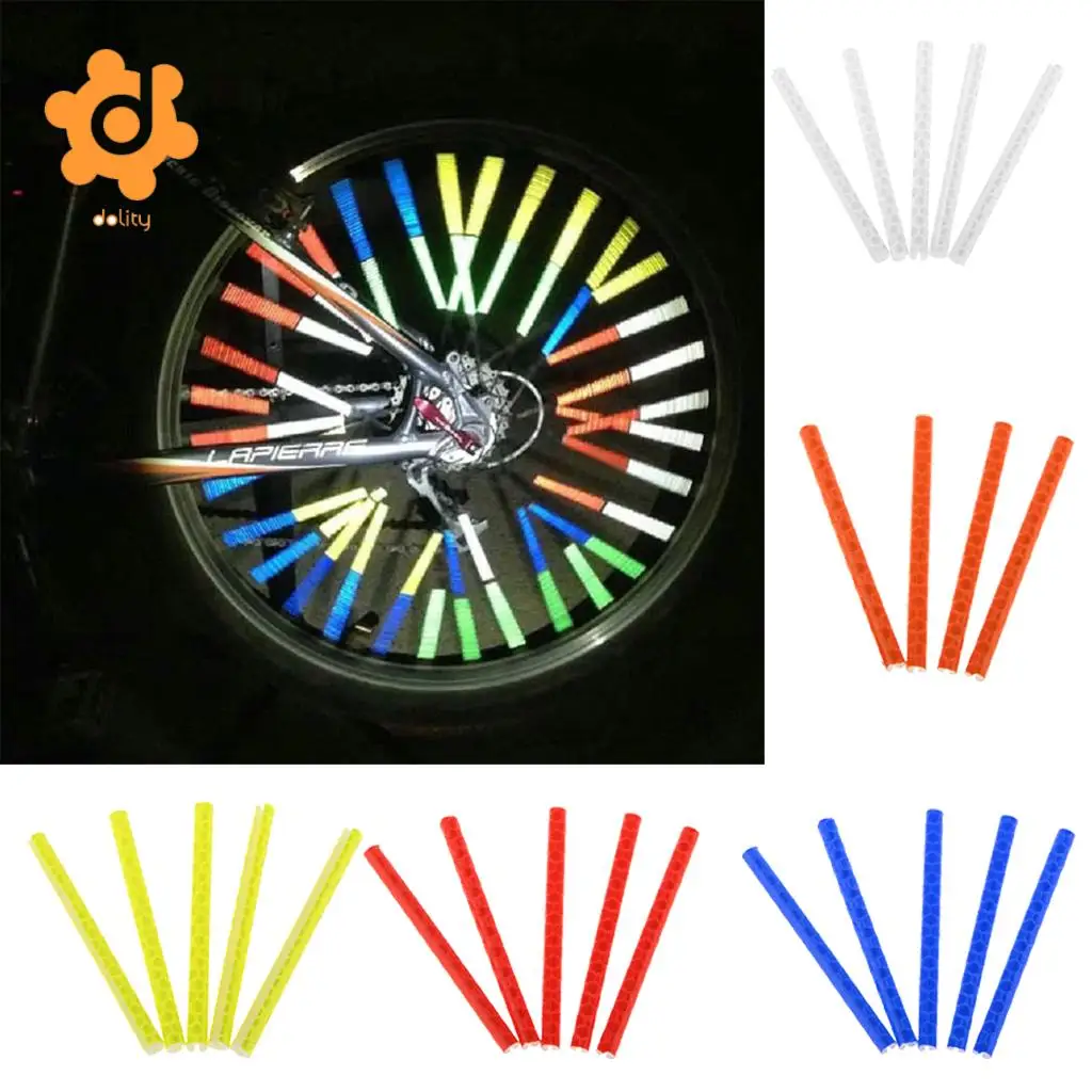12pcs Bike Spoke Rod Wheel Reflector Reflective ABS Safety Tube Cooler with reflective spokes for all kinds of bicycles
