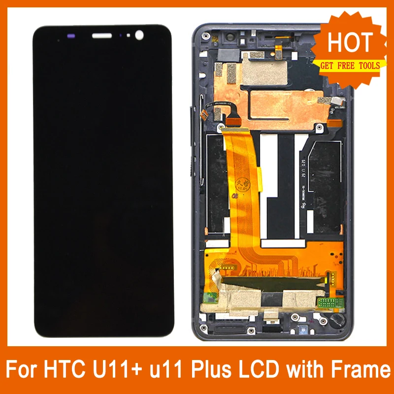 Для htc U11 + Plus Оригинальный ЖК дисплей с рамкой в сборе для сенсорный дигитайзер