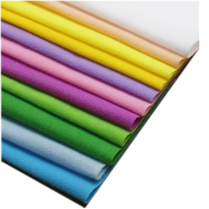 

Wholesales 30Colors Polyester Fleece Fabric Tricot Plush Loop Fabrics Cloth Anti-Pilling Velvet Doll Stuffed toys Cloth