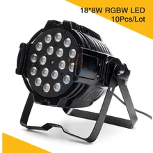 10 шт./лот светодиодный Par свет 18*8 Вт RGBW светодиодный мыть лазерная подсветка для DJ угол луча 25 градусов сценический светильник
