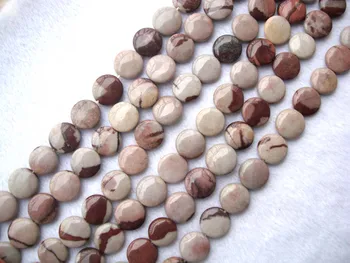 

Natural Grey Brown Jasper Flat Coin/Round 16mm Loose Beads For Jewelry Making DIY Bracelet Necklace
