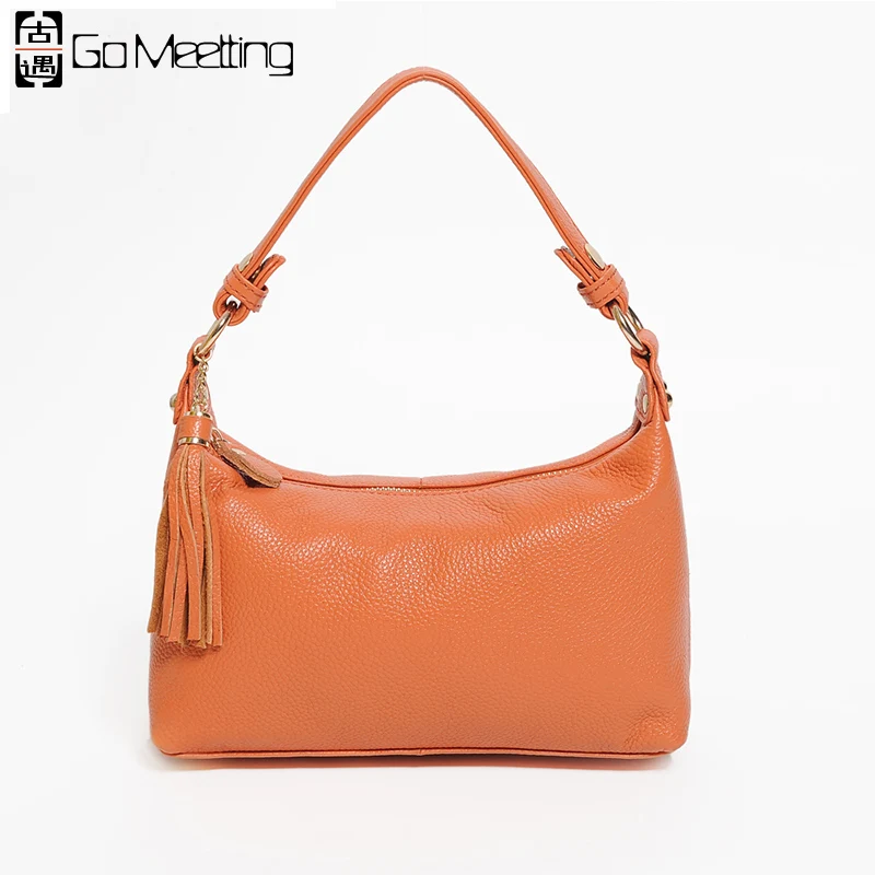 Go Meetting Brand Genuine Leather Women Shoulder Bag High Quality Cow Leather Women's Crossbody Bags Fashion Samll Bag WD7