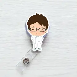 Каваи мультфильм медсестра со значком выдвижной держатель катушка для значка кличка карточка бейдж держатель ремешки студент служебный