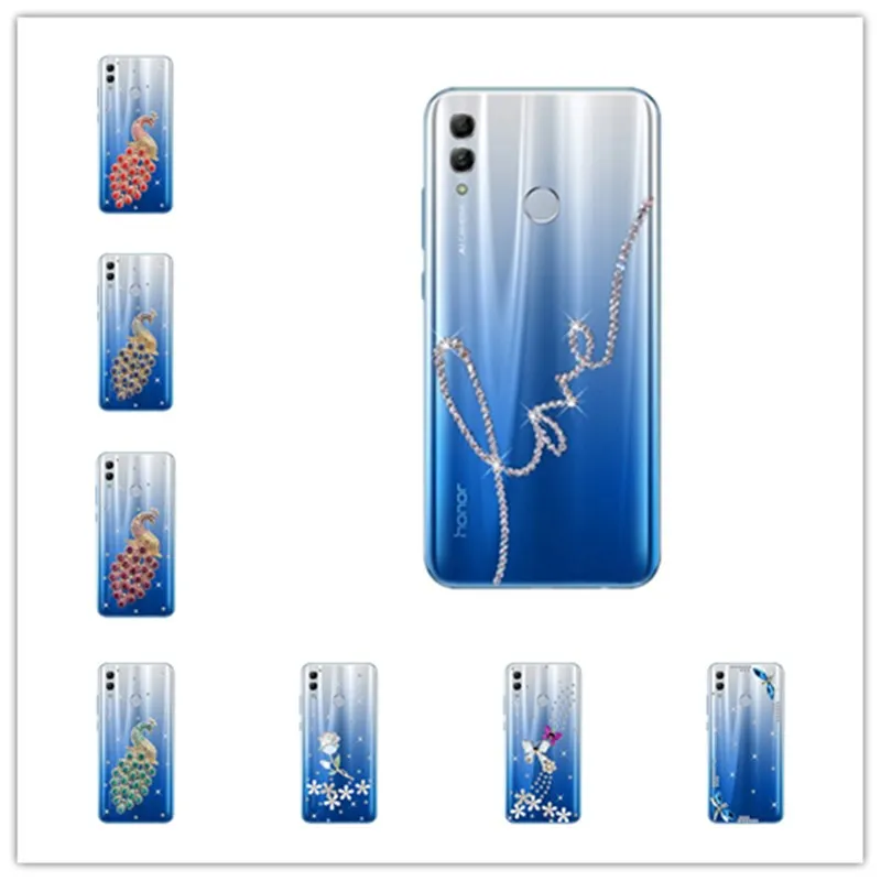 Роскошный чехол со стразами и кристаллами для Huawei honor 8C 8X 8A 10 lite 9 7C 7A pro 6C V20 V10 View