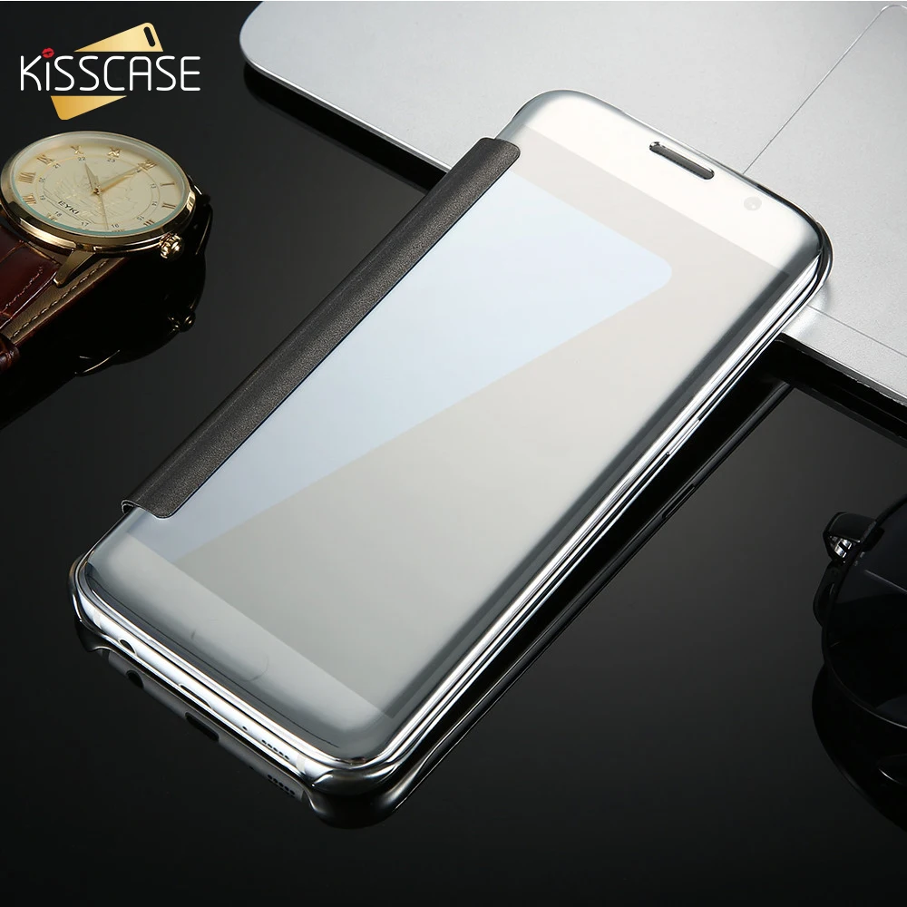 KISSCASE косметический зеркальный чехол для Samsung Galaxy S8 Plus S7 S6 Edge Для J5 J7 J3 A3 A5 A7 2015 2016 2017