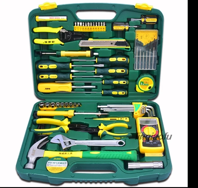 

Electrician box household telecommunications tool set with multimeter electronic repair kit