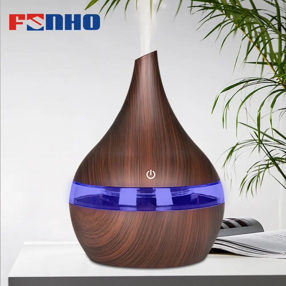 

FUNHO 300ml Wood Grain Air Humidifier USB Aroma Diffuser Essential Oil Humidificador Aromatherapy Mist Maker for Home 041