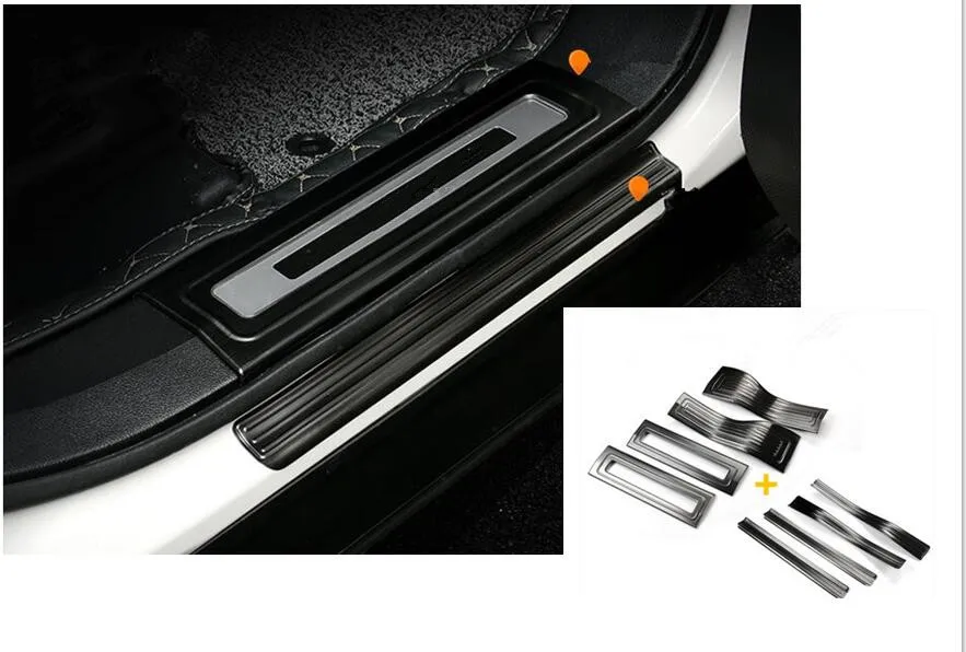 Stainless Steel Door Sill Scuff Plate Trim 4PCS Fit for Stainless Steel Door Sill Scuff Plate Trim 4PCS Fit for