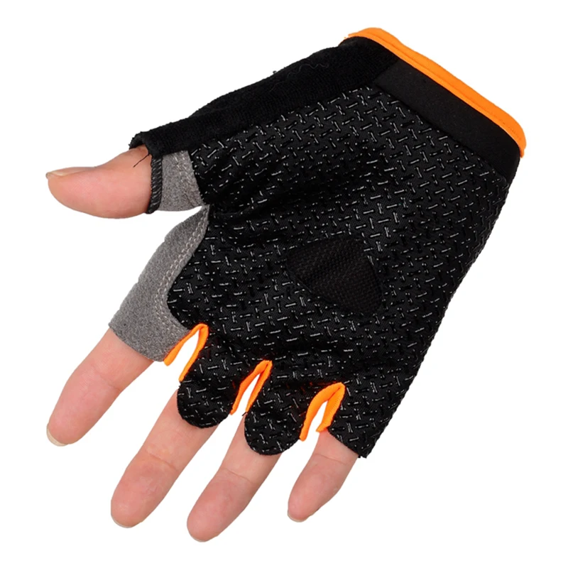 Men Gloves Half Finger Soft Fabric Breathable Anti Slip Weight Lifting Sports Gym Gloves Sports Gym Gloves Wrist Support