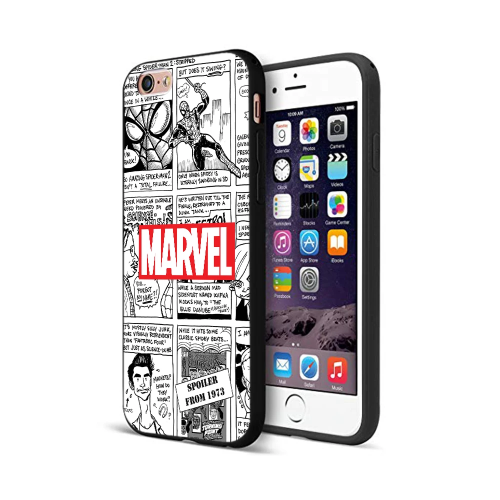 Черный ТПУ чехол для iphone 5 5S se 6 6s 7 8 plus x 10 XR XS MAX силиконовый чехол Marvel мстители капитан Железный человек танос - Цвет: 12783