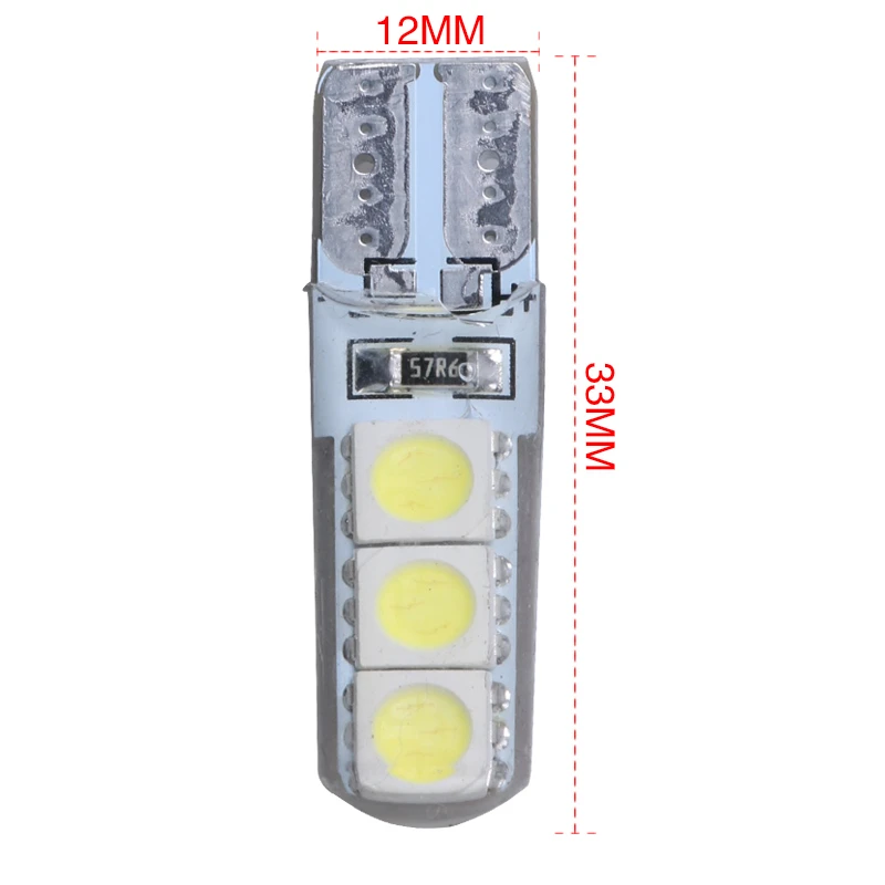 10X шт. Высококачественные Автомобильные светодиодные лампы T10 5050 W5W 6SMD Силиконовые 12 в авто светодиодный свет лампы парковки противотуманных фар стайлинга автомобилей