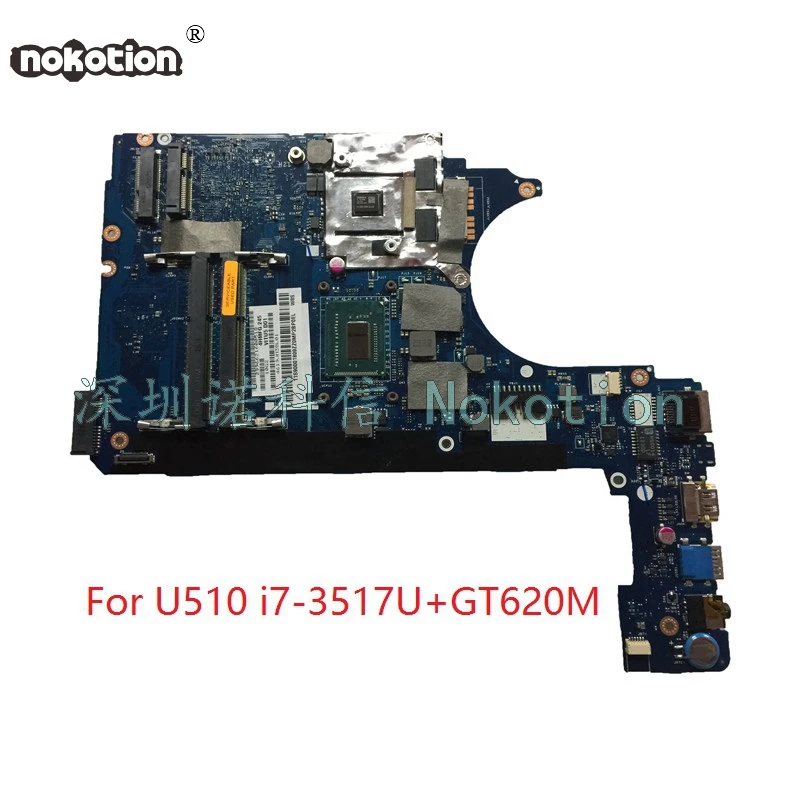 Материнская плата NOKOTION VITU5 для ноутбука Lenovo U510 с SR0N6 LA-8971P CPU Geforce GT620M 1G DDR3 |