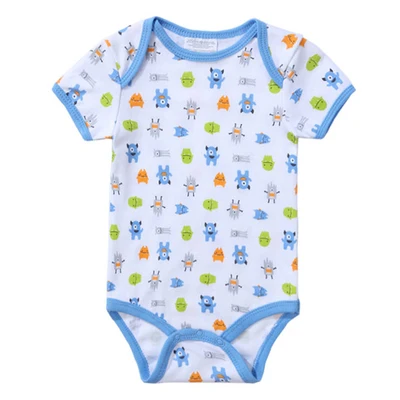 Модный детский комбинезон с короткими рукавами, хлопок, детские пижамы, принт с животными, Одежда для новорожденных девочек и мальчиков, Комбинезоны - Цвет: UV17006