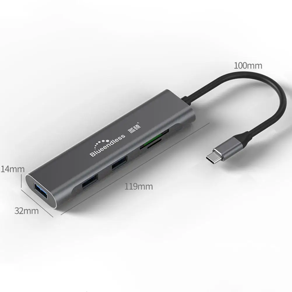 USB TYPE C HUB to Multi USB 3 0 TF SD Card Slot for MacBook Pro 3