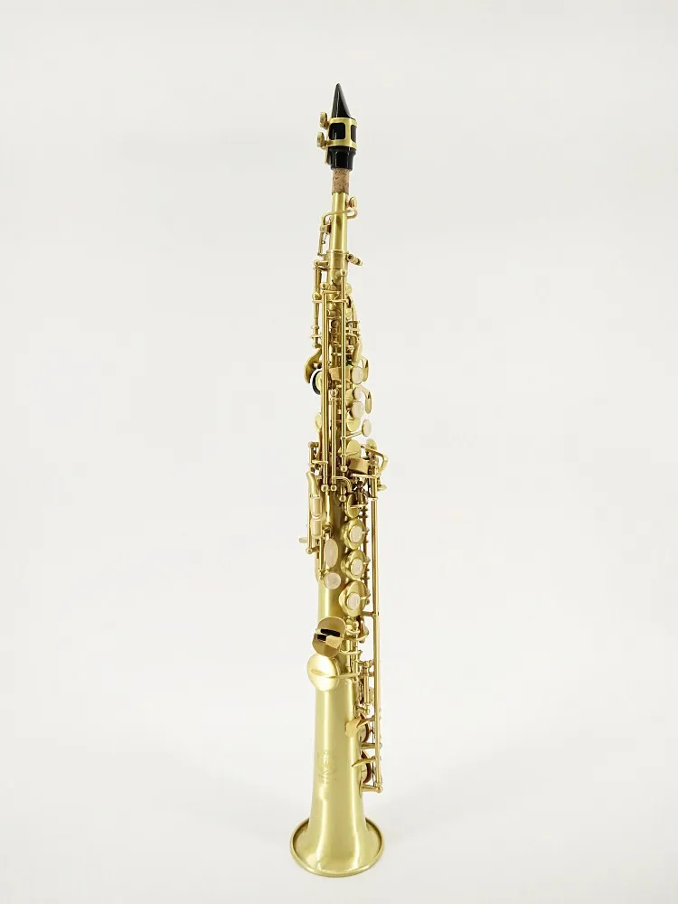 Professional SUZUKI B(B) Soprano Saxophone High Quality Brass Antique Gold Plated Music