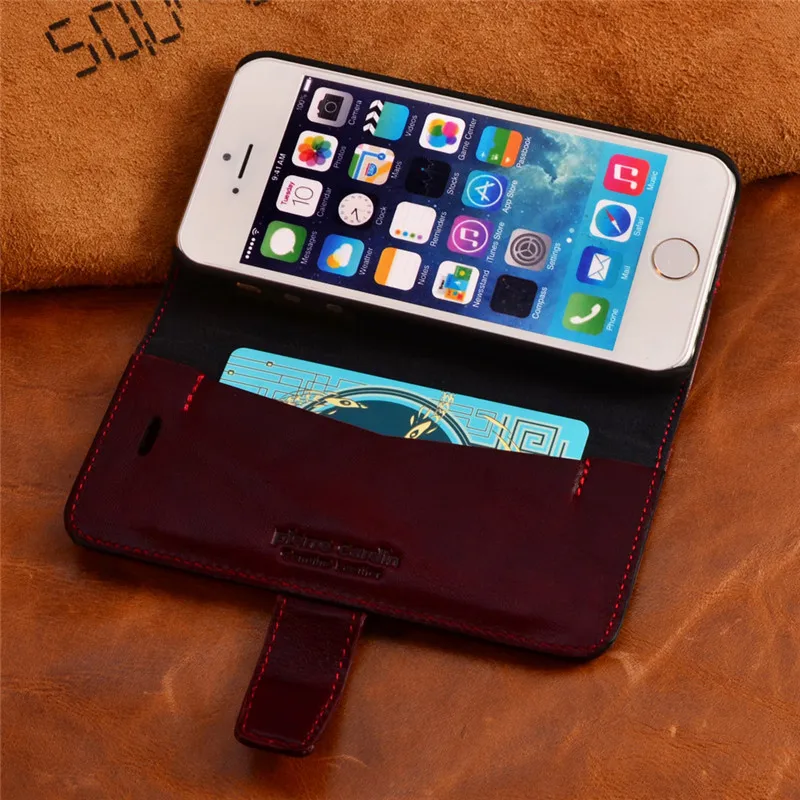 Pierre Cardin натуральная кожа для Apple iPhone 5/5S/SE чехол Роскошный кошелек сумка телефона