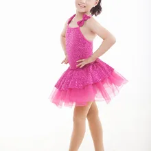 Гимнастическое трико, детское танцевальное платье, короткий рукав, трико, женский ремень, балетный спортивный костюм, одежда для латинских танцев, платья для девочек