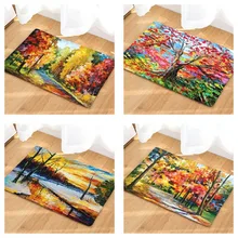 CAMMITEVER масляная живопись красочные осенние лесной ковер домашние кухонные напольные коврики Нескользящие ковер домашний декор передняя дверь украшения