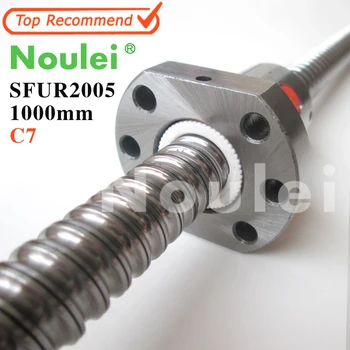 

Noulei BallScrew assembly SFU2505 1000mm ball screw SFU2505 ball nuts and end machined for high stability linear CNC diy kit