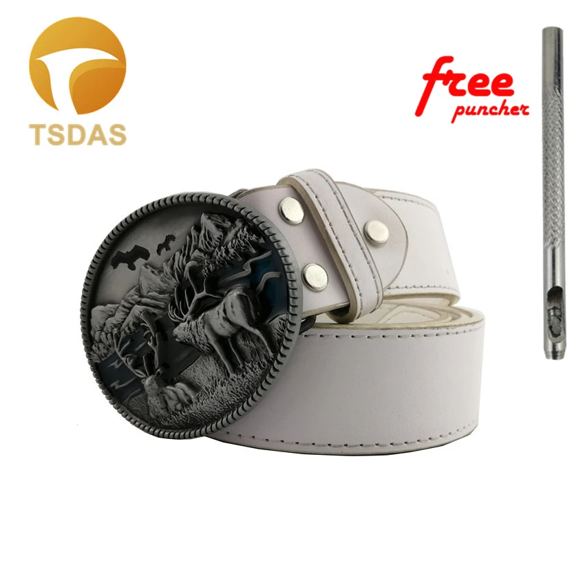 

Mens Luxury Cowboys Belt Buckle Metal Sika Deer Oval Belt Buckles New Year Gifts Free Shipping