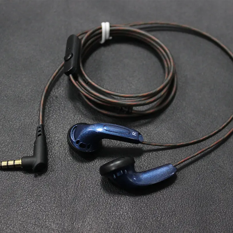 DIY EMX500 наушники-вкладыши с плоской головкой наушники HiFi бас наушники DJ наушники тяжелый бас качество звука для huawei P9 xiaomi 5s - Цвет: Blue with micro