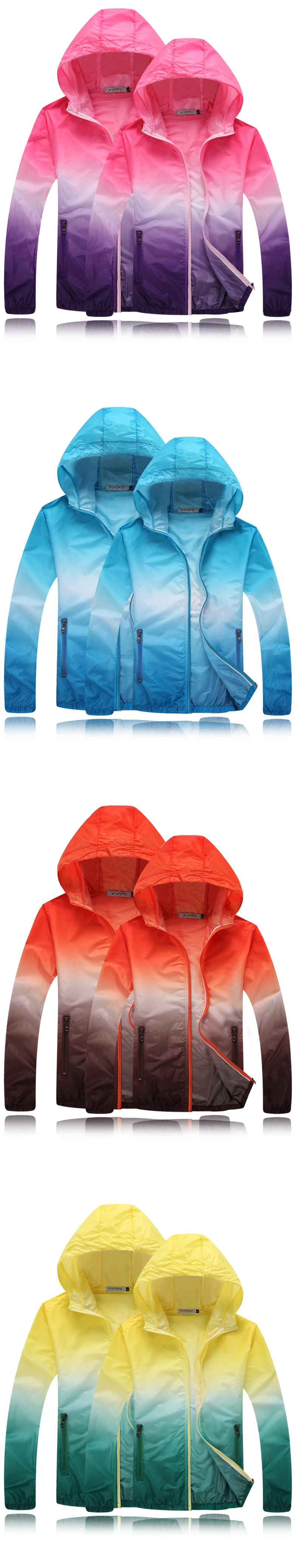 Men&Women Quick-drying Hiking Jacket new Waterproof Sunscreen UV Outdoor Sports Camping Hiking Jacket Windbreaker Dripship