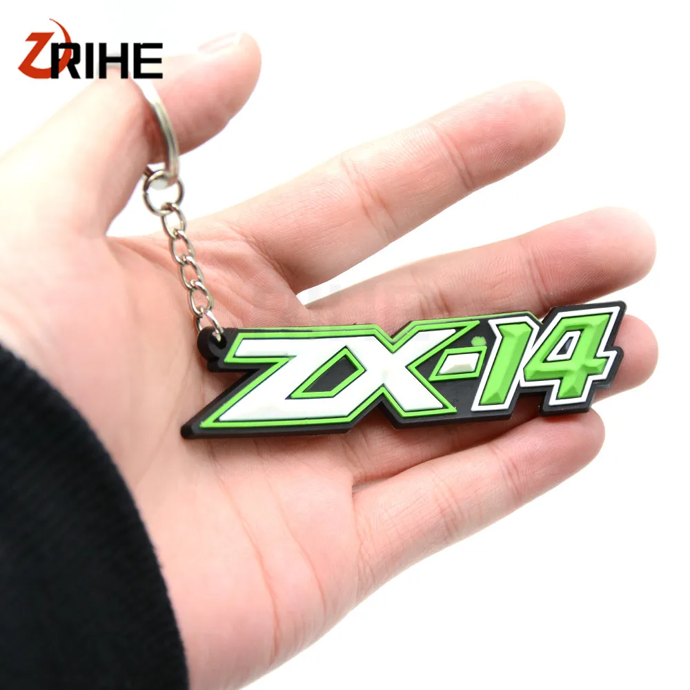 

Motorcycle Model Keychain Keyring Key Chain Key Ring accessories soft rubber high quality for Kawasaki ZX14 ZX-14