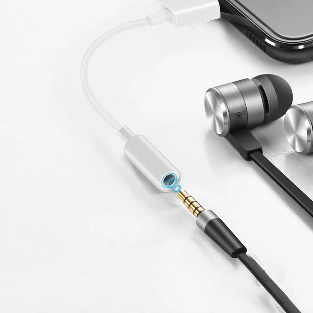 

Type C 3.5 Jack Earphone USB C to 3.5mm AUX Headphones Adapter For Huawei Mate 20 P20 Pro Xiaomi 6 8 9 UBS-C Phone Audio Cable