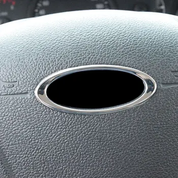 

Jameo Auto Car Styling Chrome Silver Steering Wheel Protection Circle Trim Sticker for Ford C-Max CMAX C MAX Energi 2017 2018