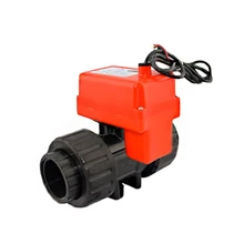 Небольшой электрический пластиковый шаровой клапан выключения питания сброса N.O. /N.C. Электромагнитный шаровой клапан DN15 с переключателем положения отзывы