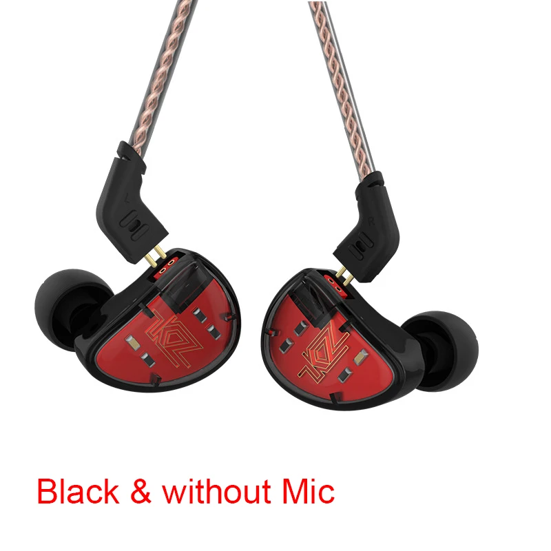 

1 Pair 5BA HiFi Stereo In-ear Working Earphone Mic High Resolution Earbuds HSJ-19
