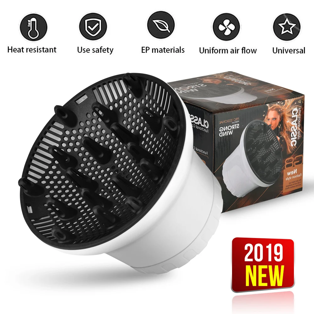 

Universal Hair Diffuser Hair Dryer Cover Diffuser Attachment Hairdryer Accessory Hair Styling Tool Adjustable Blow Dryer Nozzle