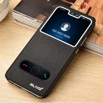 

For Huawei Nova 5T Case 6.26" Luxury Window View PU Leather Flip Case For Huawei Nova 5T Cover Book Nova5T Phone Case Nova 5 T