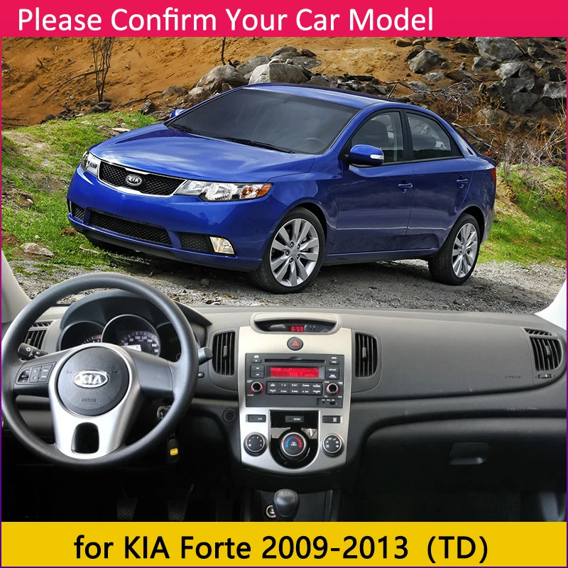 Для KIA Форте 2009 2010 2011 2012 2013 TD Противоскользящий коврик приборной панели крышки Зонт приборной аксессуары с покрытием Cerato Опель Koup