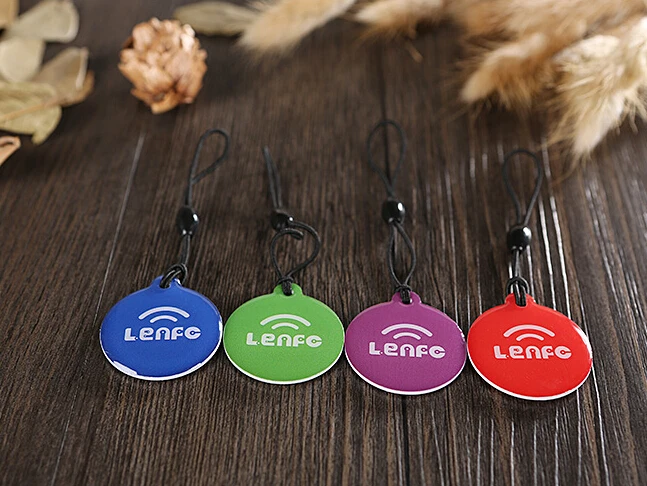 LLavero de etiquetas Ntag216 NFC, 13,56 mhz, RFID, 868 bytes, para todos los teléfonos android, 4 Uds. - Imagen 4