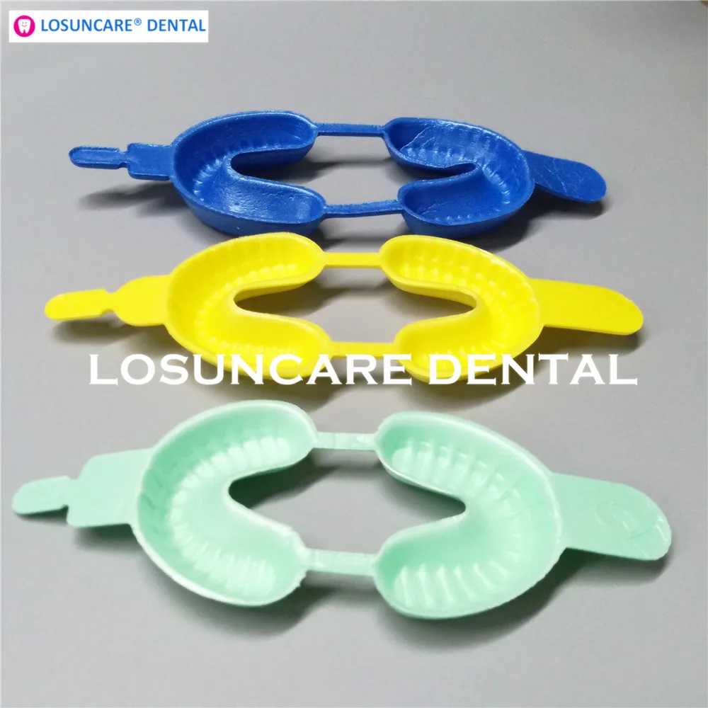 

LOSUNCARE 100PCS High Quality Dental Impression Tray Disposable Fluoride Foam Tray For Teeth Holder Oral Hygiene