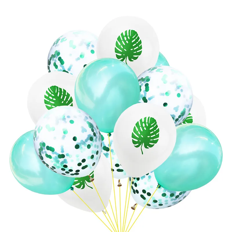 

1set 12inch Hawaiian Midsummer Green Turtle Leaf Party Fiesta Party Latex Balloons Baby Shower Birthday Wedding Party Decoracion