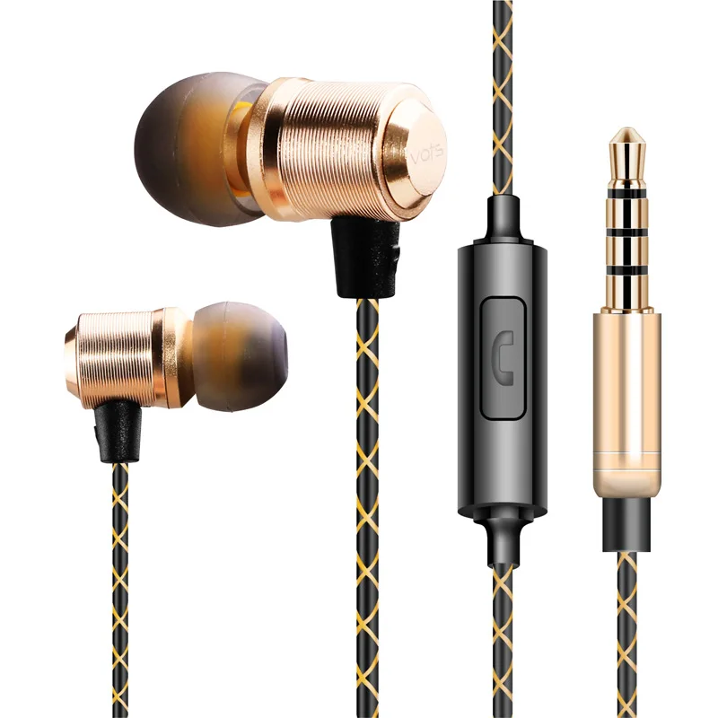  New arrival HUAST In-Ear Earphones with Mic Heavy Bass Sound Noise Reduction ecouteur Stereo Bass audifonos for all mobile phone 