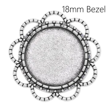 

20 pc/lot 27mm Round Cameo Cabochon Setting DIY Jewelry Findings Pendant Necklace Blanks Antique Silver Tray Fittings Base-C3849