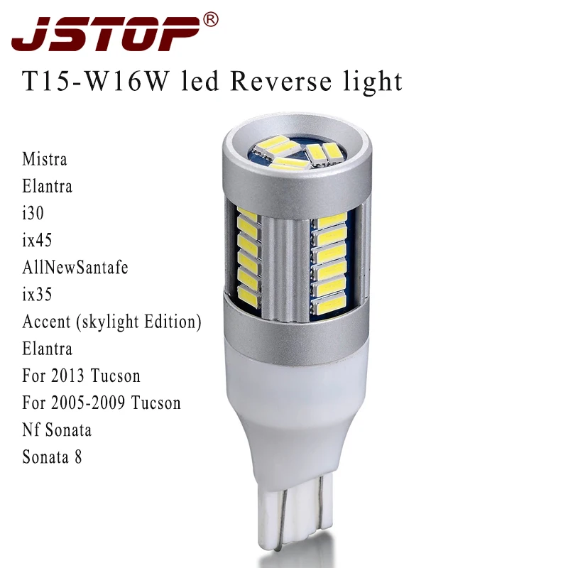 Автомобильные светодиодные лампы JSTOP Mistra Elantra i30 ix45 ix35 Accent Tucson Nf Sonata T15 w16w 4014smd 12 В