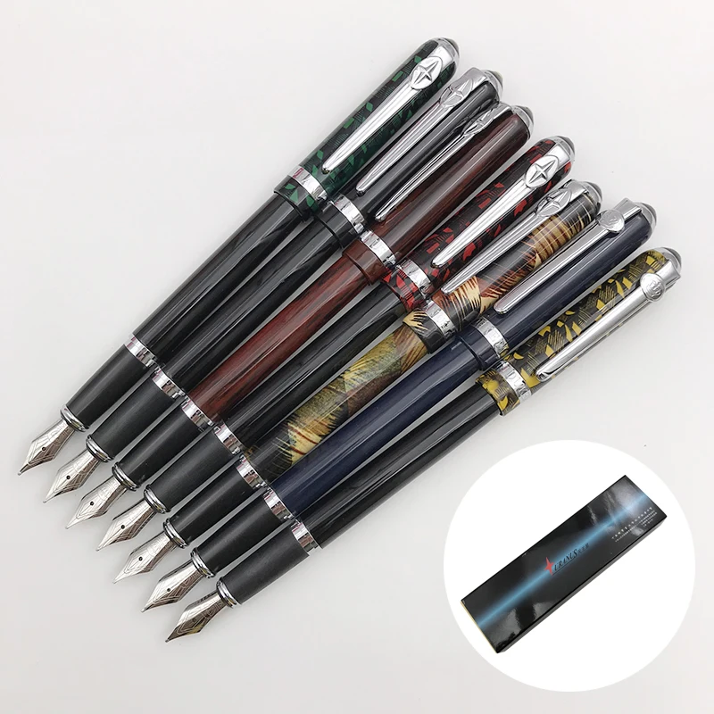 

Fountain Pen Duke Fine Nib 0.5mm Metal Iridium Point Business Gift Pens for Men Women with Pen Case 1pc/lot Office Supplies