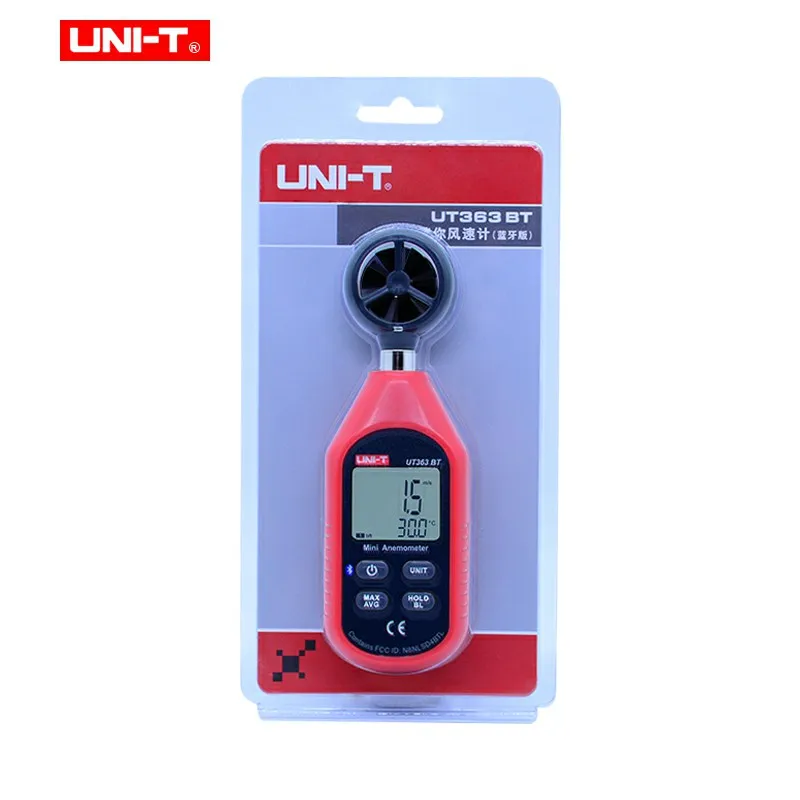 UNI-T UT363BT Wind Speed Meter Digital Bluetooth Pocket Size Anemometer  Measurement Thermometer Mini Wind Meter Anemometer