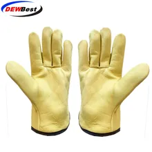 DEWBest рабочие перчатки из воловьей кожи мужские рабочие сварочные перчатки защитные садовые спортивные износостойкие перчатки