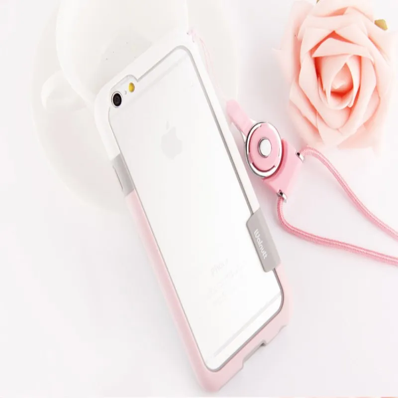 

For Apple iPhone 6S iPhone 6plus Case S-CH New Model Wolnutt Soft TPU+Plastic Case With Lanyard