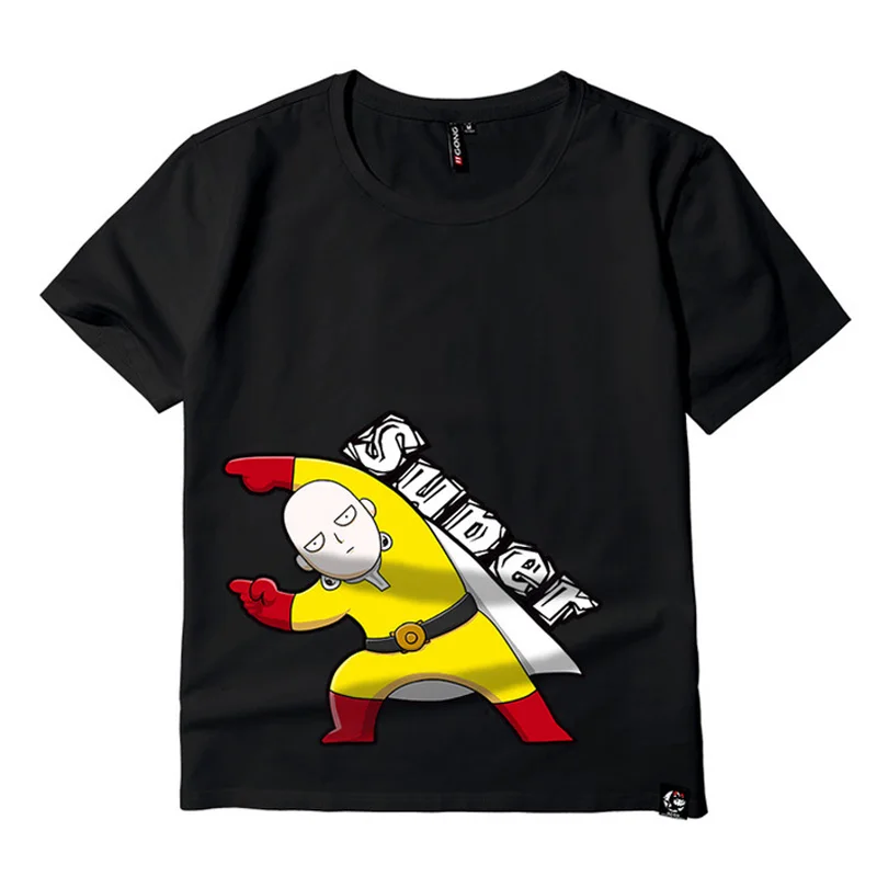Cosroad One Punch Man Saitama футболка для косплея Mob Psycho 100 Мужская и женская с коротким