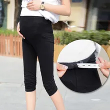 Леггинсы для беременных с 7 точками летние брюки для беременных с подтяжкой желудка увеличивающие рост регулируемые шорты из плиссированного хлопка с поясом