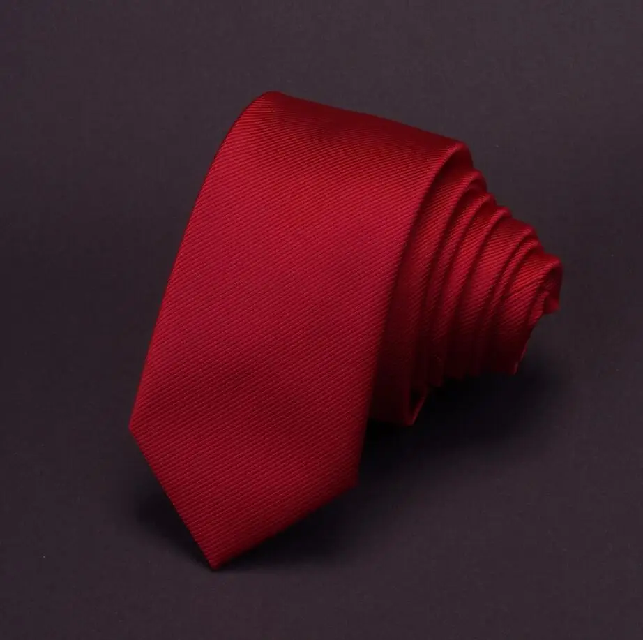 RBOCOTT простой цветной галстук 6 см тонкий галстук мужской галстук сплошной цвет узкие галстуки для мужчин красные свадебные модные синие повседневные Галстуки - Цвет: 13