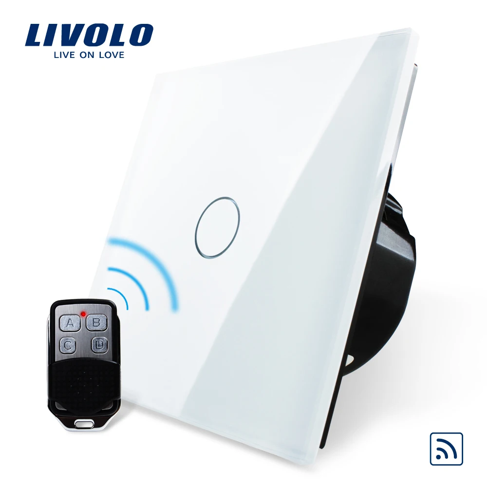 Livolo EU Standard Remote Switch 220 250V Wall Light Remote Touch Switch VL C701R 11 With