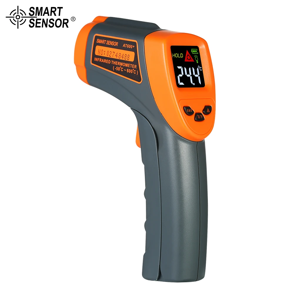

AT600 Digital Infrared Thermometer -50~600 C Non-Contact laser IR Temperature Gun Pyrometer teste Aquarium