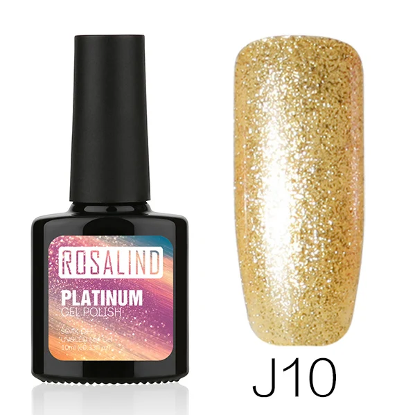 ROSALIND гель 1S 10 пилка для ногтей отмачиваемый лак для ногтей Платиновый УФ светодиодный гель для ногтей Полировка Для ногтей длинный стойкий Гель-лак - Color: RBJ10